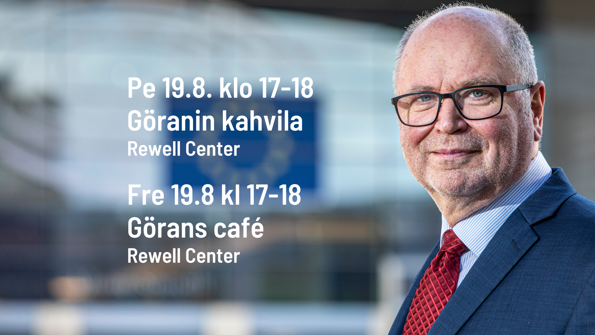 Eero Heinäluoma Vaasassa 19.8. – i Vasa 19.8