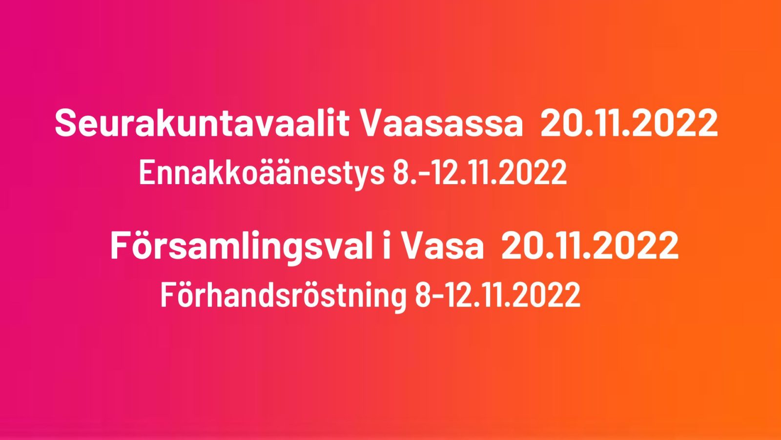 Seurakuntavaalit – Församlingsval