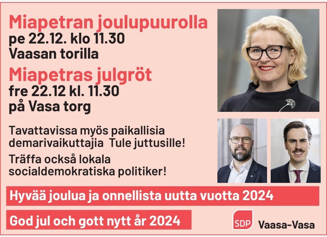 Miapetran joulupuuro – Miapetras julgröt – 22.12.2023