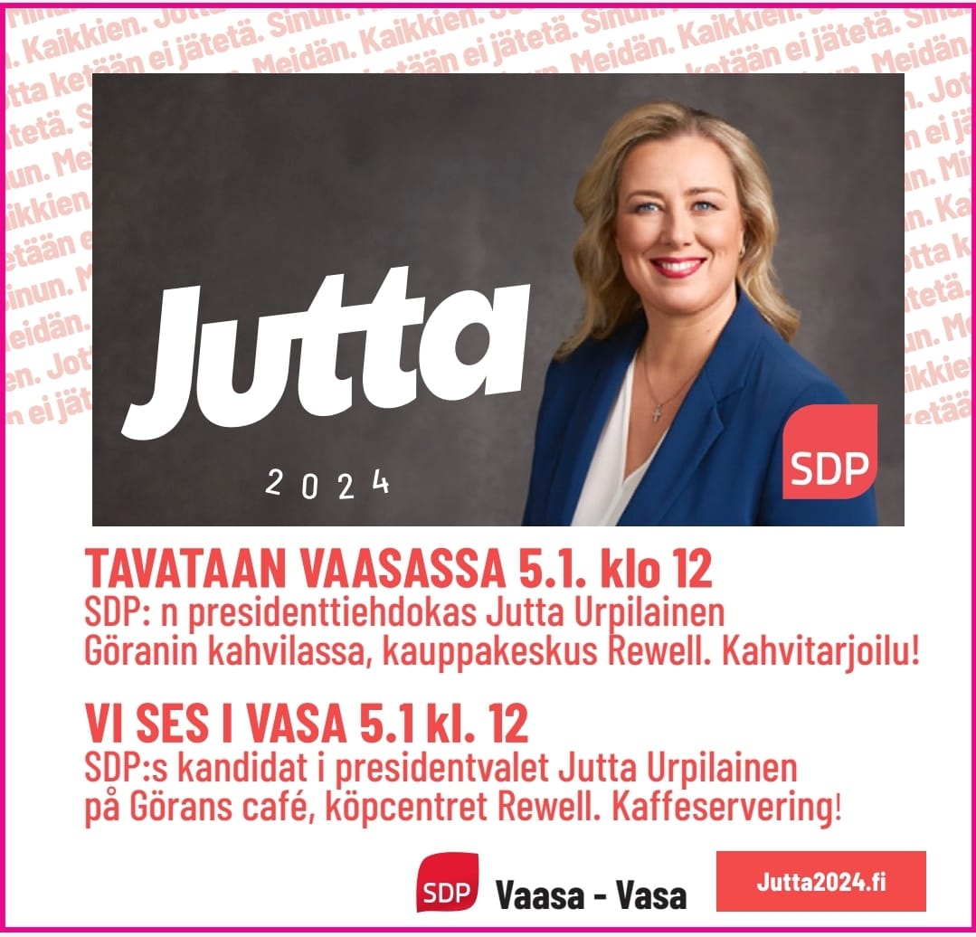 Jutta Vaasassa – Jutta i Vasa – 5.1.2024