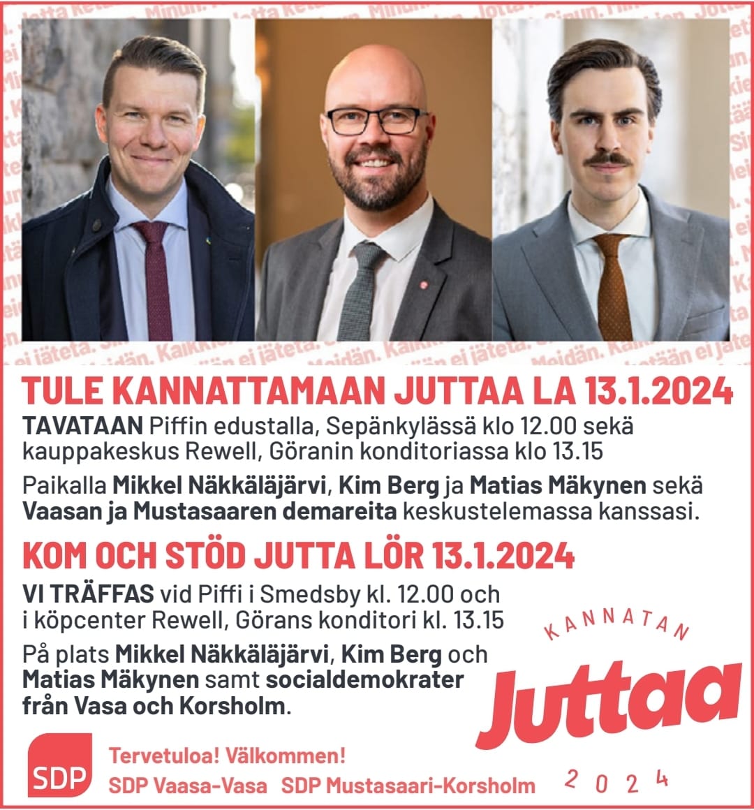 Kannata Juttaa – Stöd Jutta – 13.1.2024
