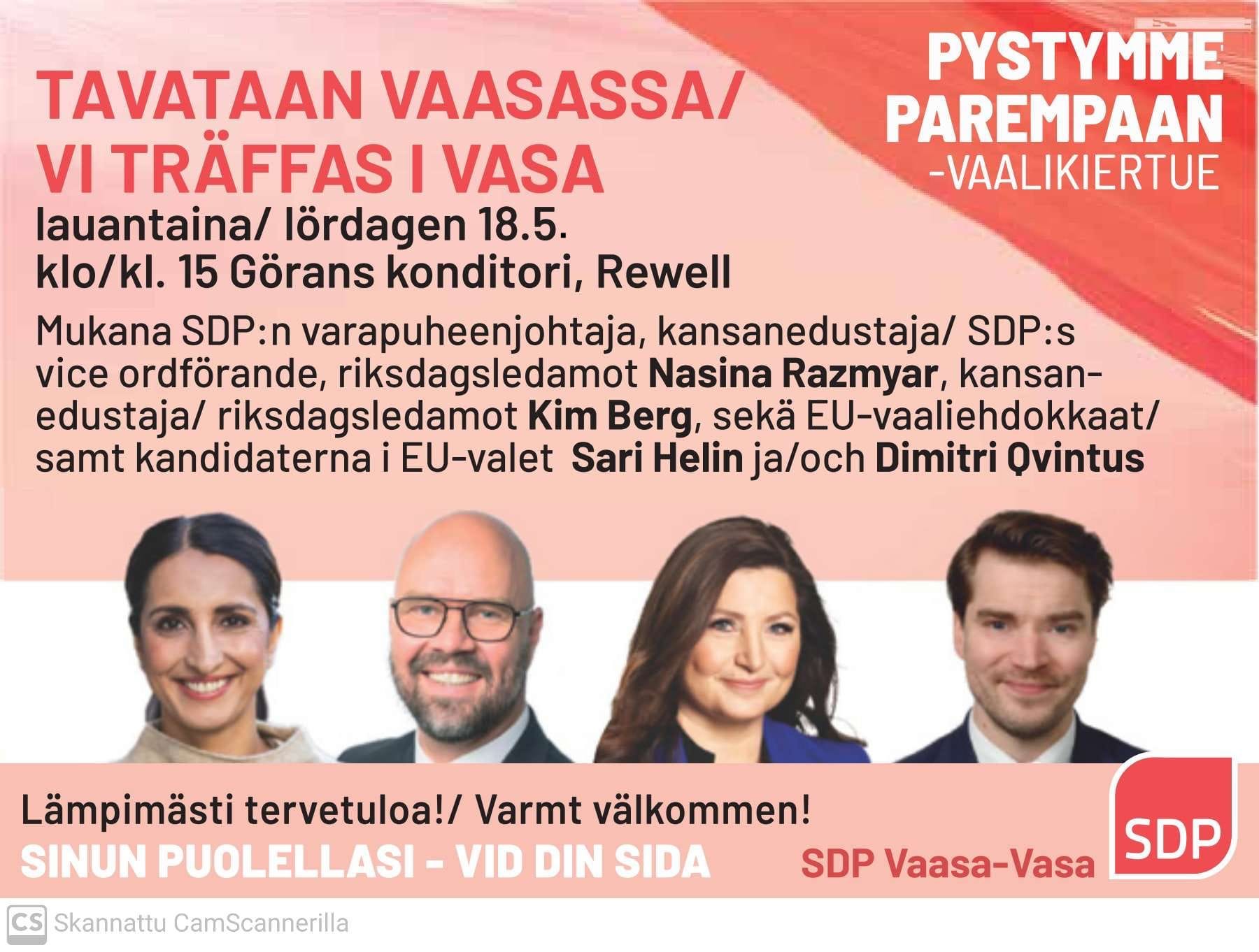 Tavataan Vaasassa – Vi träffas i Vasa – 18.5.2024