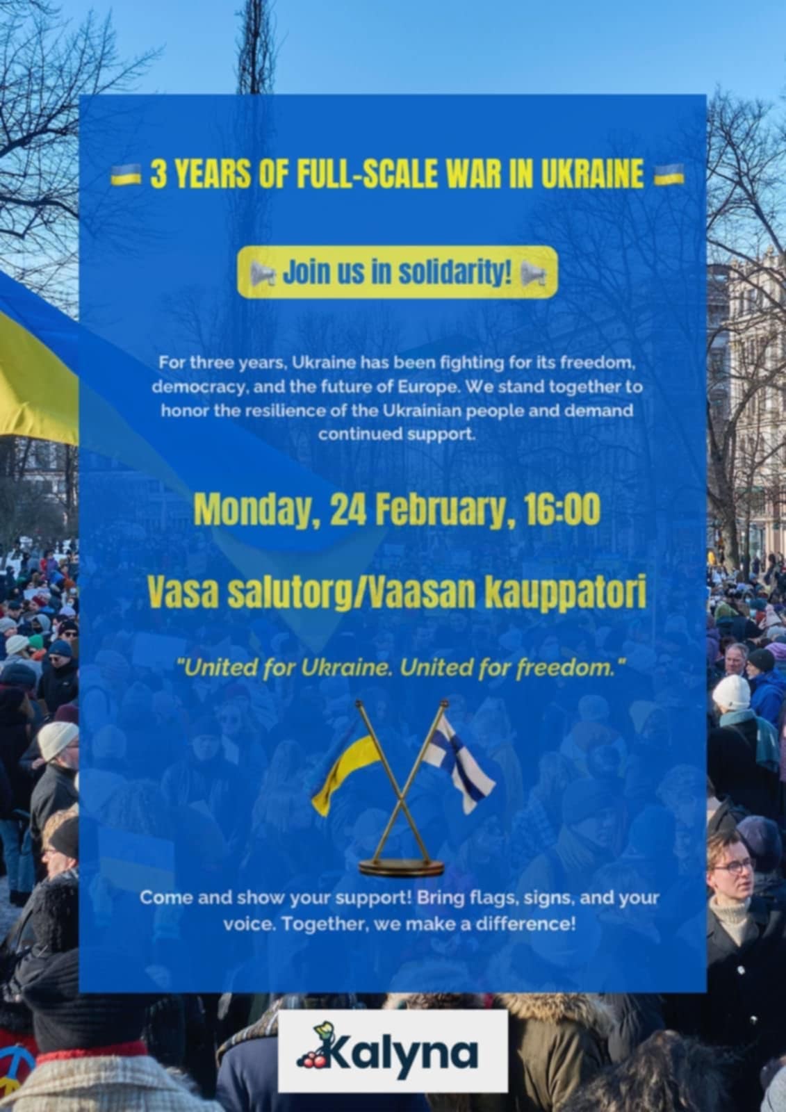 Tuemme Ukrainaa! – Vi stöder Ukraina!